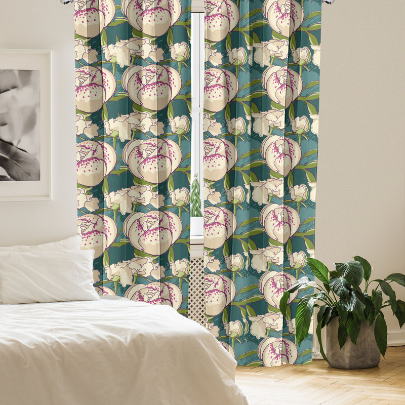 Semi Sheer Curtain Pair, 28" W x 63" L