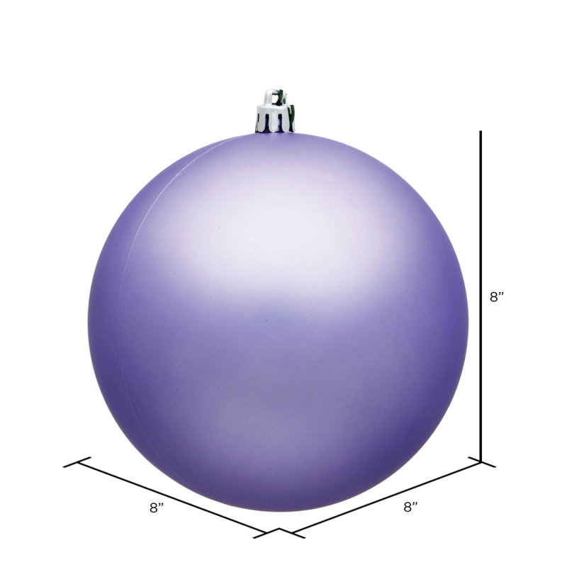 Ornement boule des Fêtes seulement, H 8 po x l 8 po x P 8 po, Lavande