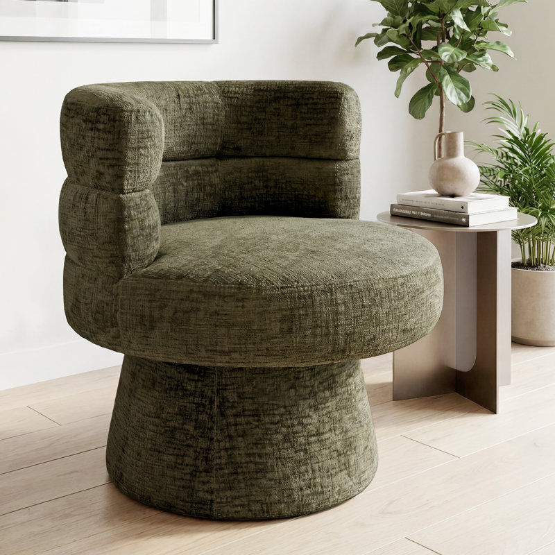Upholstered Side Chair, Green