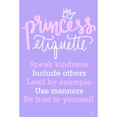 «Princess Etiquette» par Fear circulation Made Creations - impression sur toile tendue