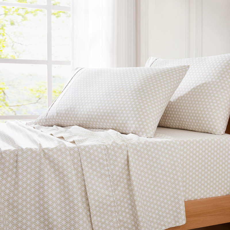 Eternity Neutral Sheet Set, Twin Sheet Set with 3 Additional Pieces