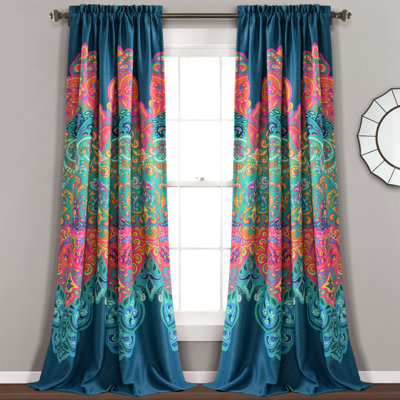 Boho Chic Room Darkening Curtain Pair