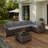 Vanarsdale 5 Piece All-Weather Rattan Sectional Set – Slanted Backrest & Coffee Table-1171754204