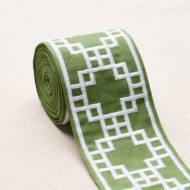 Tissu carré à motif treillis, Vert