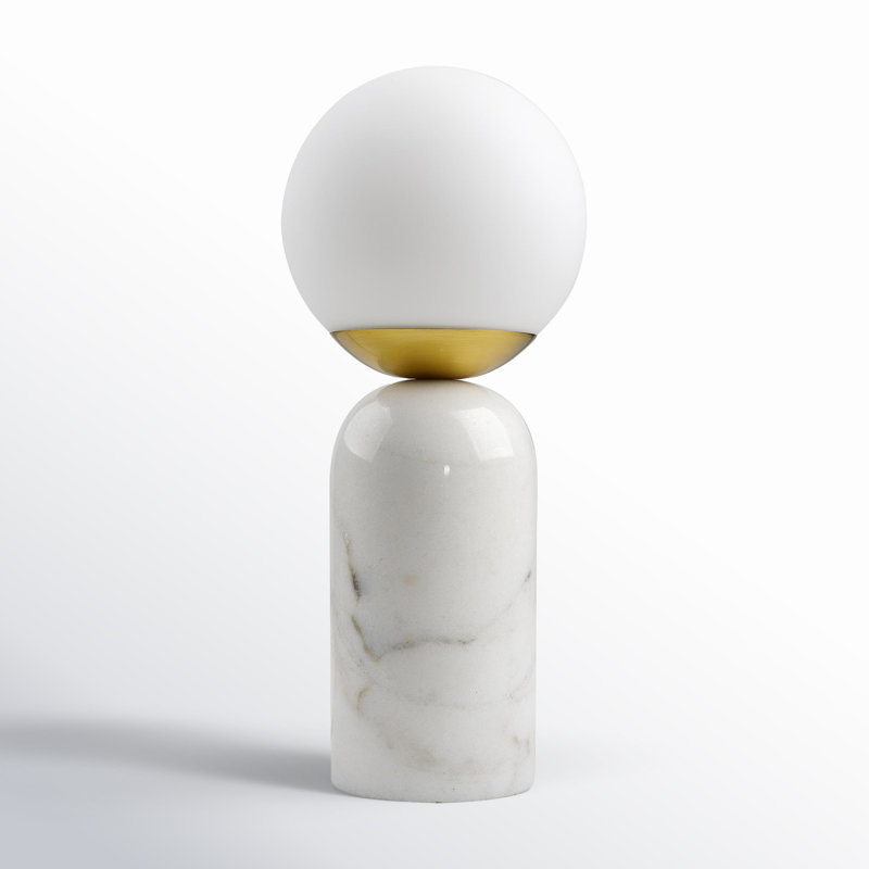 Lampe de table en marbre Rosalia, Blanc