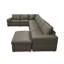Canapé modulaire à large accoudoirs en cuir assorti