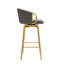 Modern Style 360° Swivel Velvet High Stools ( Of 2), Grey, Comfortable Seats, Stable Structure 2Pcs Bar Chairs, Function, Beige Thick Padding, For Daily Use, Suitable Various Uses-1246835143