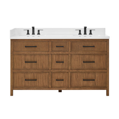 Ensemble de meuble-lavabo double 60 po Isola