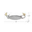 Plateau décoratif en aluminium argenté de 14 po avec poignées d'oiseaux dorées, plateau décoratif inspiré de la nature pour le service, l'organisation ou la pièce maîtresse -1222619551