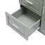 Armoire de rangement haute et large avec portes pour salle de bain / bureau, trois tiroirs, gris-1166649637