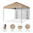 10X10ft Easy Setup Pop Up Canopy, Portable Tent W/ Side Wall, 1-Button Push, Case-99693129