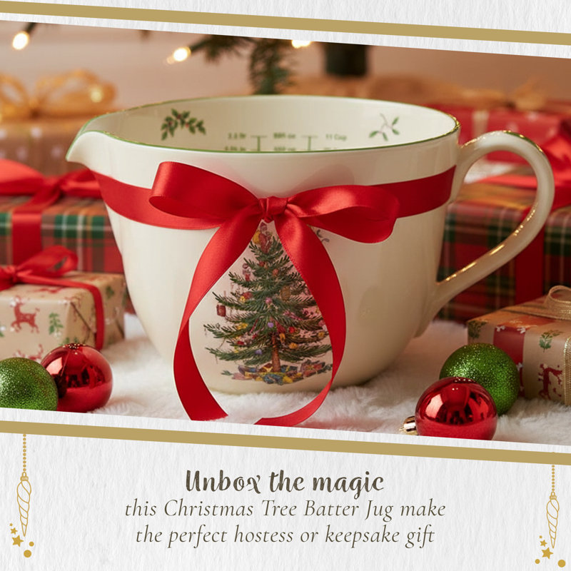 Christmas Tree Porcelain Batter Bowl