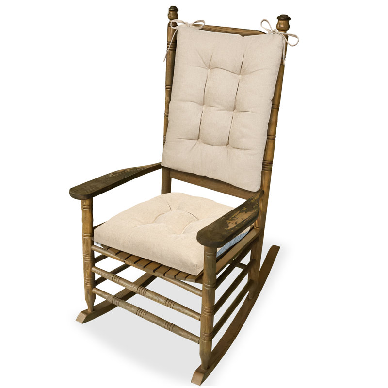 Coussin de siège / dossier de chaise berçante d'intérieur 3 po, Beige