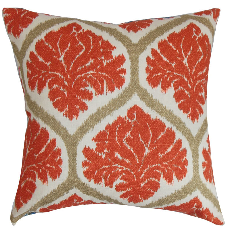 Priya 100% Cotton Pillow Cover & Insert, Poppy Red, 22" H x 22" W