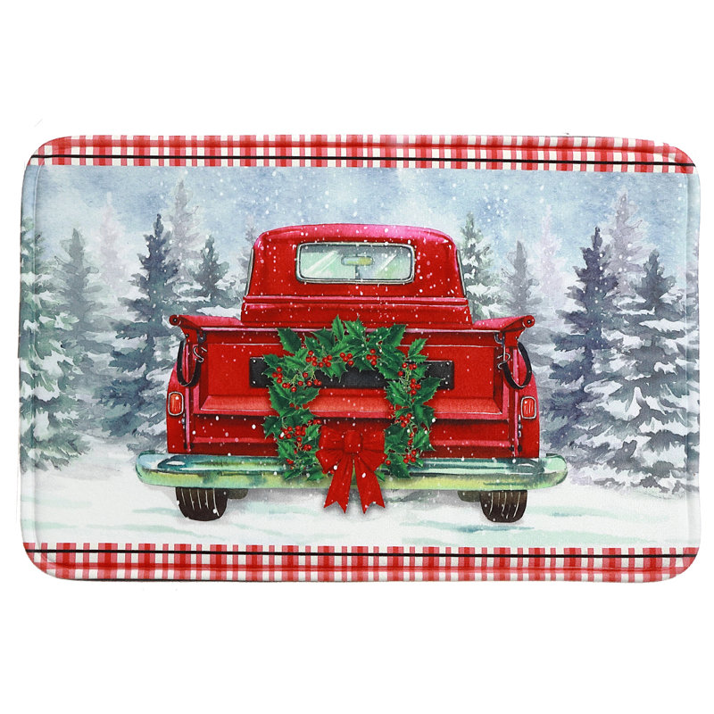 Tapis d'impression numérique à mémoire de forme (camion rouge)