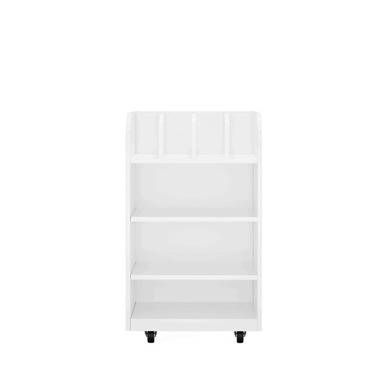 4 Tier Kitchen Island Cart with Spice Rack & Locking Casters, Simple Design Mobile Kitchen Storage Islands for Kitchen Living Room