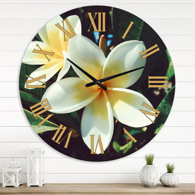Horloge murale traditionnelle Hawaian Frangipani