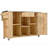 Wood Kitchen Island with Stainless Steel Top-1805535269