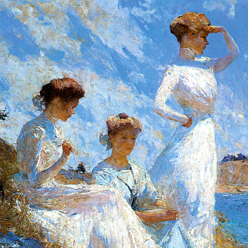 Grande Gold Framed Summer, 1909 Canvas Painting Replica