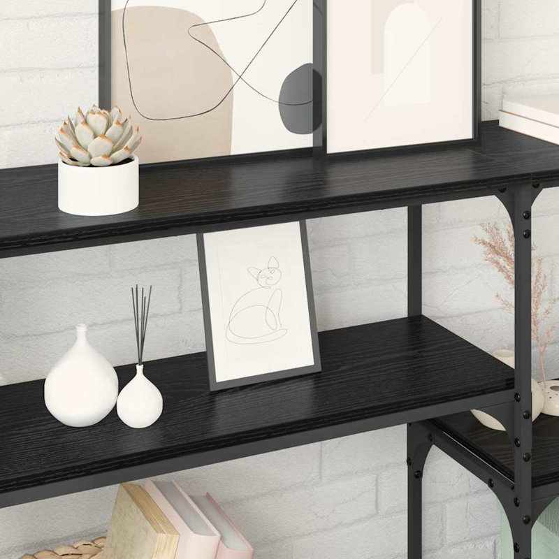 150cm Console Table, Black Oak