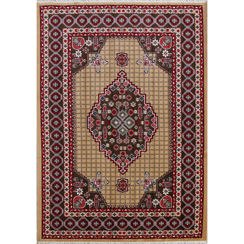 Tapis de zone rouge/beige oriental Fortunat