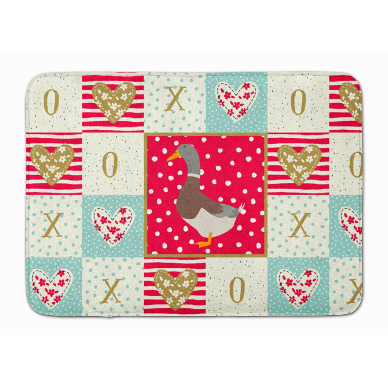 Love Memory Foam Kitchen Mat, Canard de Saxe