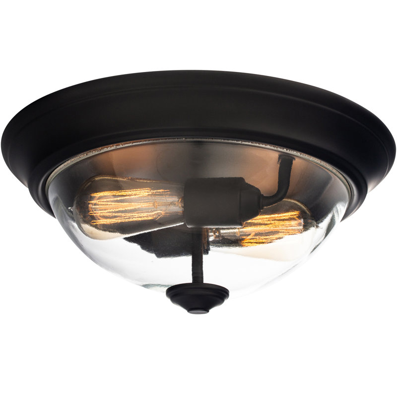 Luminaire bol encastré 13 po Designer Series, Bronze, Clair