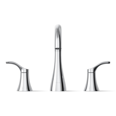 Simplice Widespread Bathroom Sink Faucet, Three-Hole Bathroom Faucet with Clicker Drain, 1.0 GPM