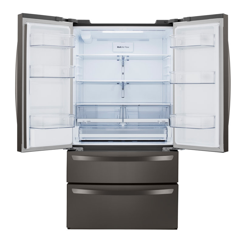 LG 29 cu. ft. French Door Refrigerator with Slim Design Water Dispenser, Black Stainless Steel