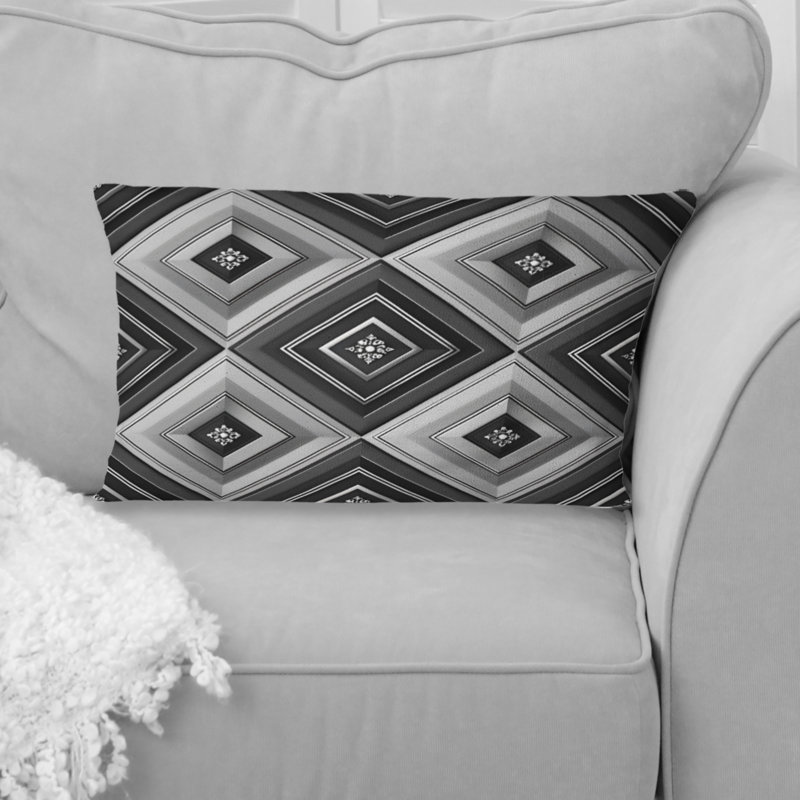 Coussin lombaire transitionnel noir et gris anthracite