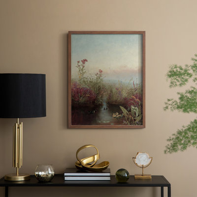 «Vintage Landscape CXVII», reproduction encadrée - bois massif