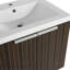 Meuble-lavabo de salle de bain avec lavabo en résine, portes à fermeture douce, conception à fixation flottante-11411615