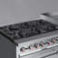 Cuisinière au propane commerciale à 6 brûleurs de 60 po avec plaque chauffante de 24 po en acier inoxydable (km-crg60-lp)-119235587