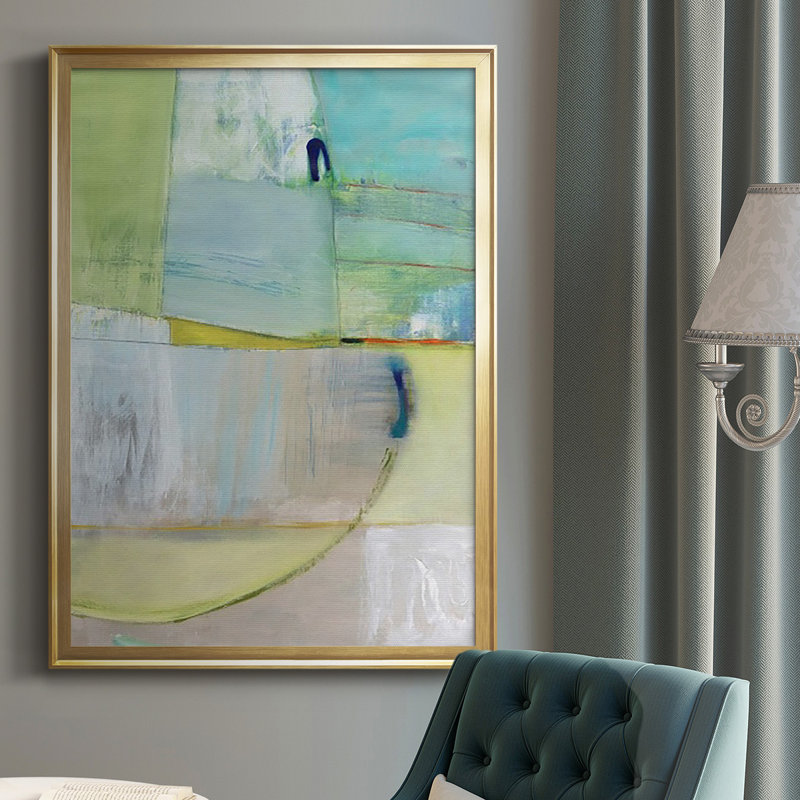 Reproduction encadrée de qualité supérieure - prête à être suspendue, Or, H 42,5 po x l 30,5 po x P 1 po
