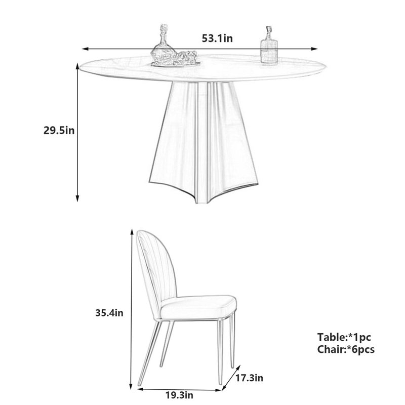 Table de salle à manger Modern, 7