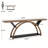 2-Tier Console Table, 70.86" Entryway Table with Half Moon Frame-1428235077
