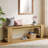 Modern Farmhouse Entryway Bench with Shoe Storage, Rustic Brown Wooden Bench for Hallway or Bedroom