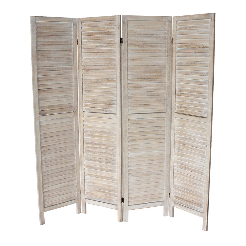 Eversyn 67 " W x 71 " H 4 - Panel Folding Room Divider, Natural