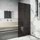 Zenith 34" W x 74" H Fixed Frameless Shower Screen with 3/8" Glass