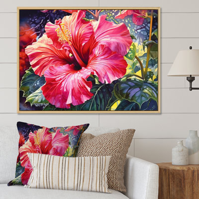 " Red Tropical Hibiscus Harmony II "