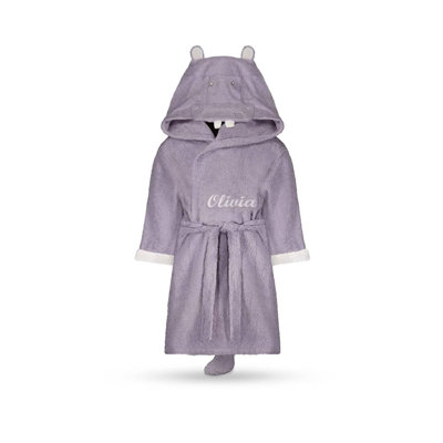 Peignoir de cheville avec capuche pour enfants