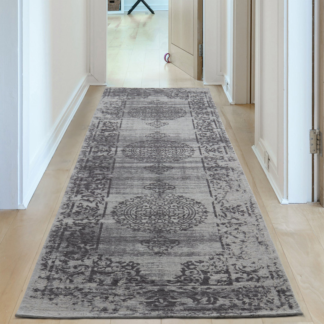 Carina Modern Washable Rugs in Grey | 6942