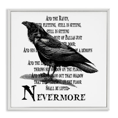 Crow, corbeau, effrayant, Halloween, citation de texte, estampe numérique texturée