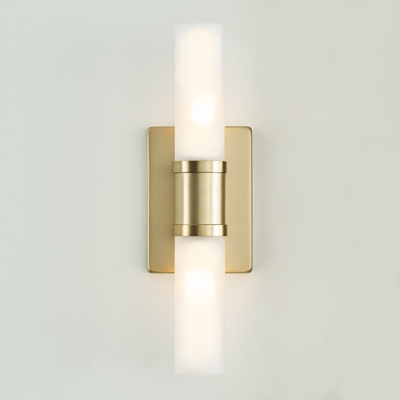 Keaton 2 - Light Vanity Light, Satin Brass, 40 W, 16" H x 5" W x 3.63" D