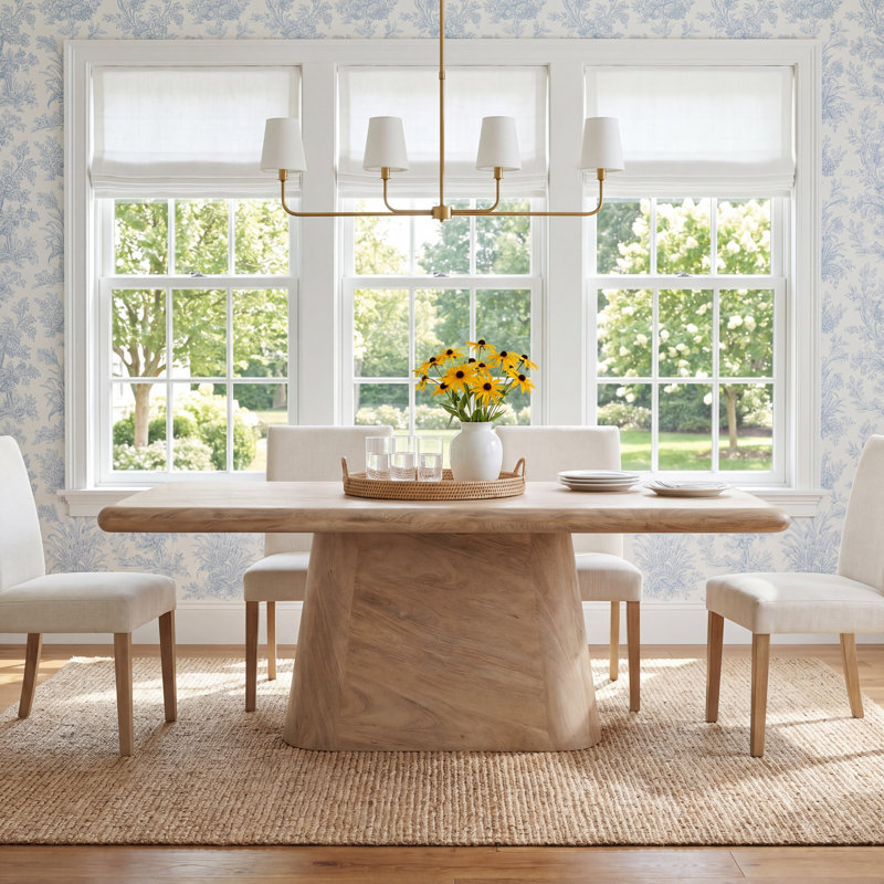 Marci 79" Wide Acacia Dining Table, Natural