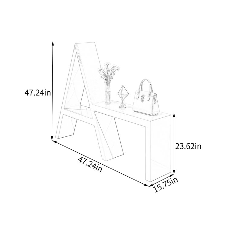 Table de présentation à cadre clair vert clair, H 47,24 po x l 47,24 po x P 15,75 po