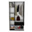 Armoire rectangulaire 1 tiroir wengé noir et blanc