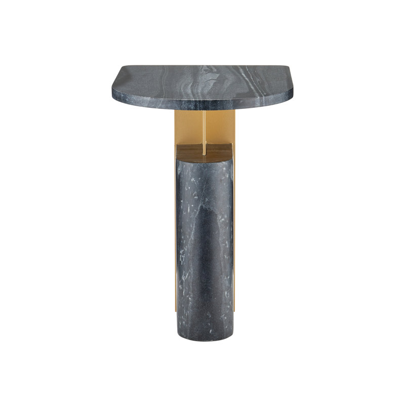 Stone Pedestal End Table