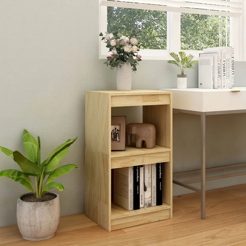 Jamaurion Solid Wood Standard Bookcase, (2 Shelves) 71.5cmH x 40cmW x 30cmD, Brown