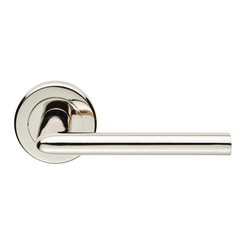 Dieci Latch Door Handle, Polished Nickel